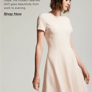 Theory‎ blush pink  modern seamed shift crepe Dress size 4 party special event